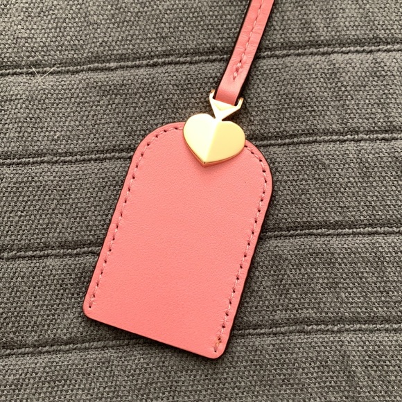 💯Auth Kate Spade pink purse tag accessory “be the love” 🎀💕 - Picture 4 of 6